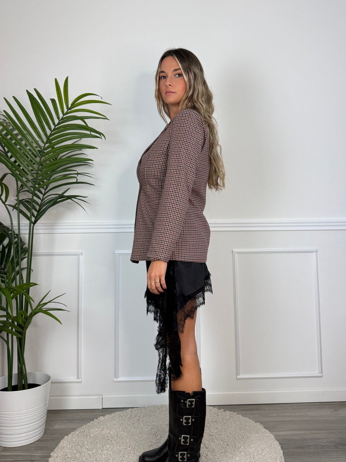 Giacca blazer doppiopetto in pied-de-poule OXFORD - Follie by Alice