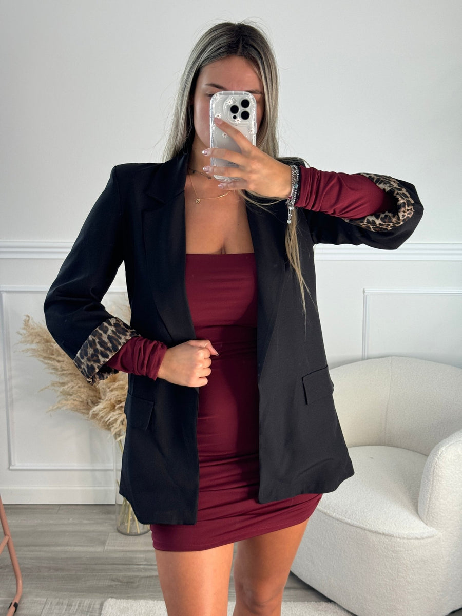 Giacca Leo oversize con dettagli animalier