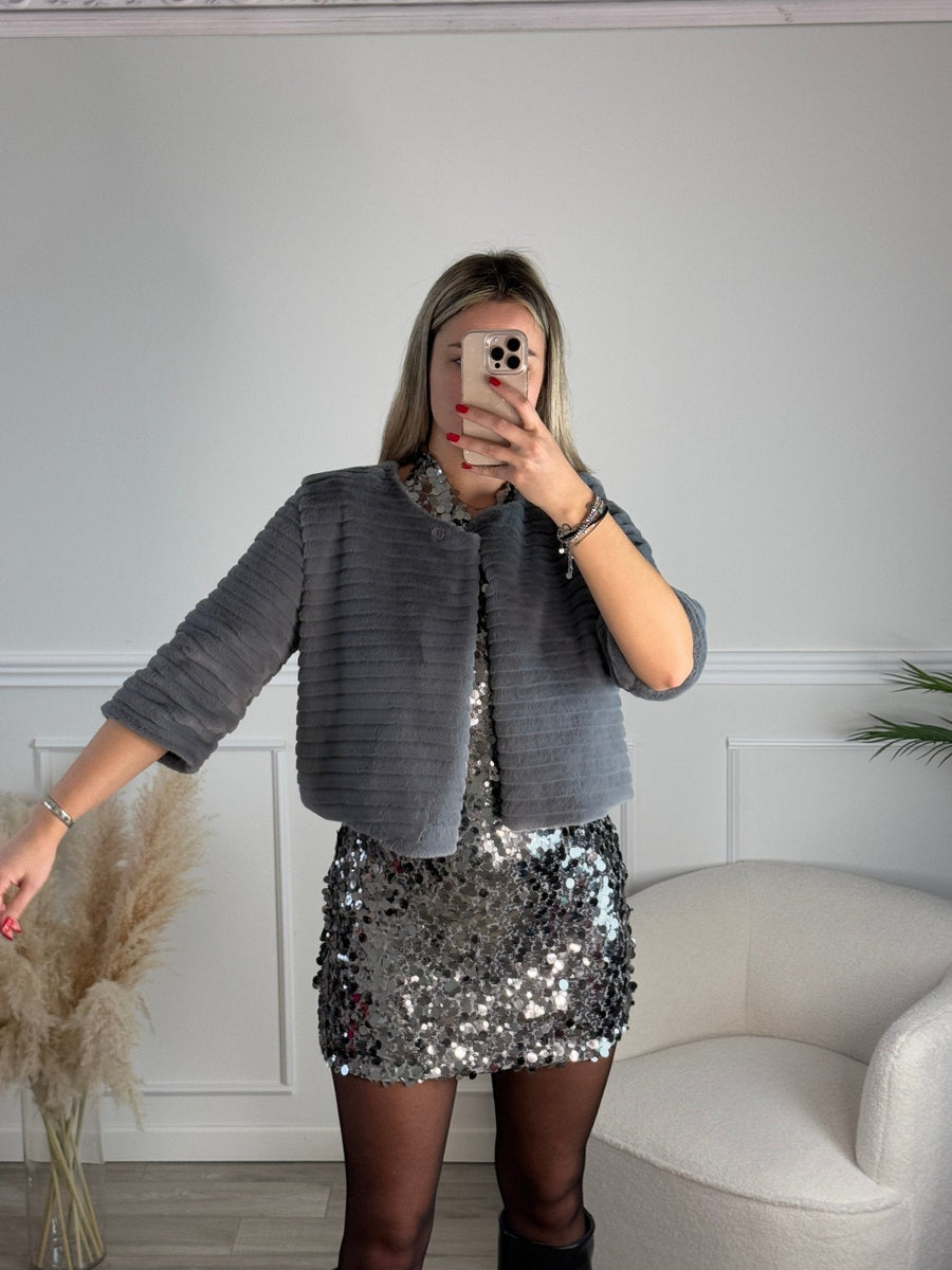 Giacchino corto in eco-pelliccia