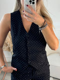 Gilet con strass gioiello