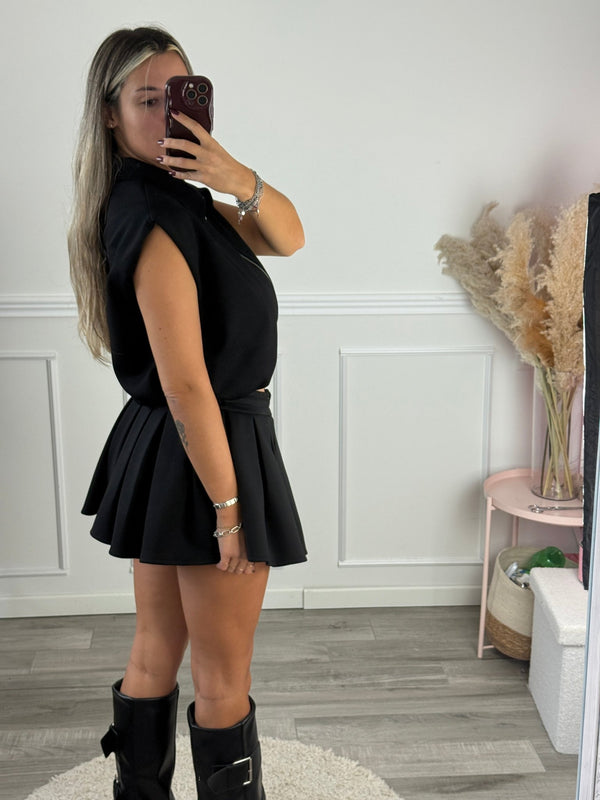 Gilet corto di felpa con zip frontale - Follie by Alice