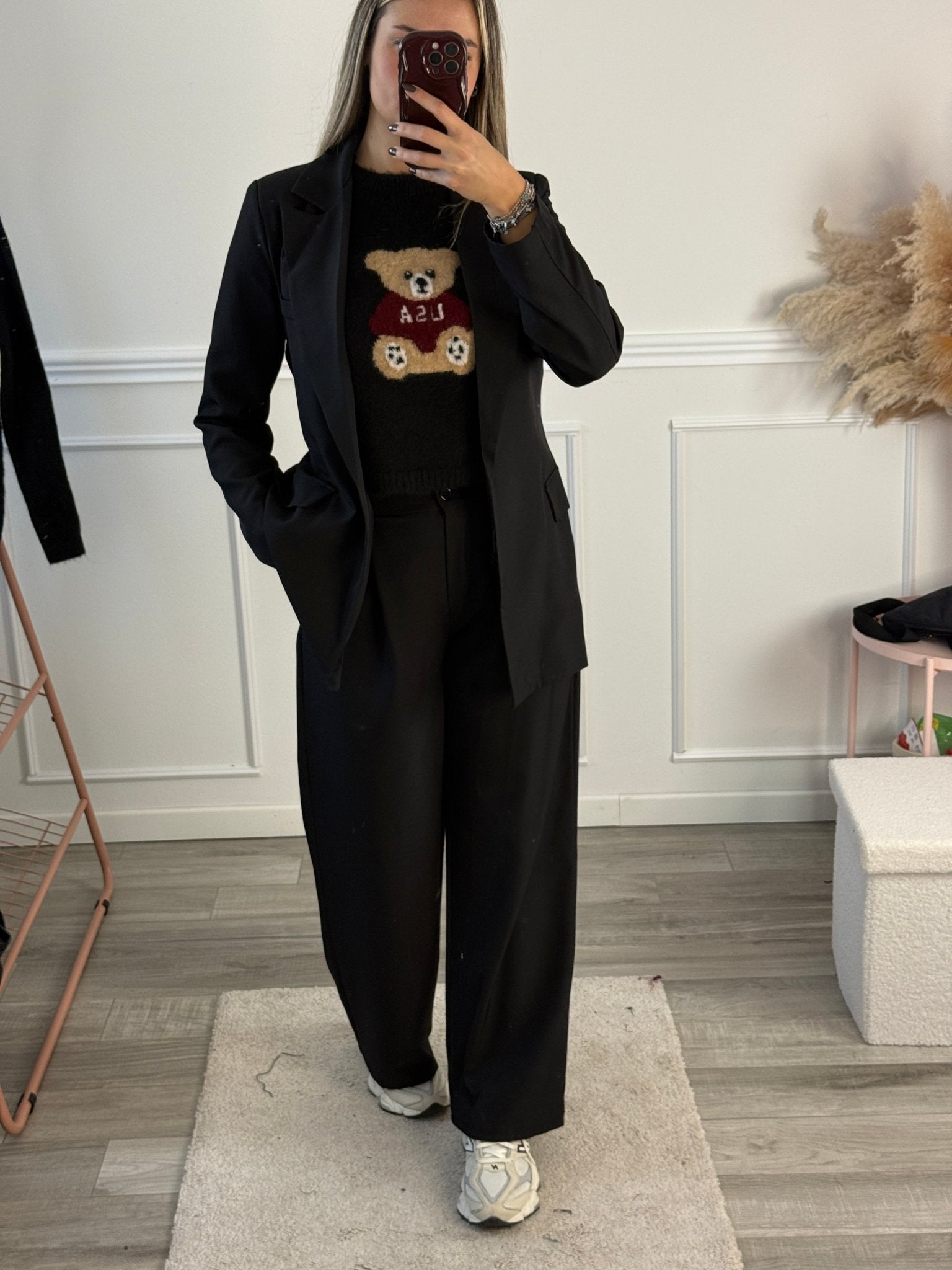 Gilet in lana con orsetto ricamato - Follie by Alice