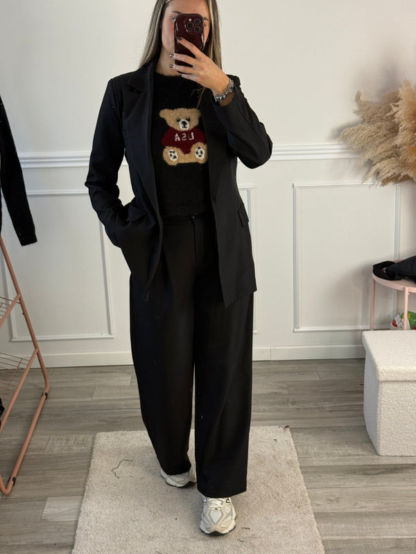 Gilet in lana con orsetto ricamato - Follie by Alice