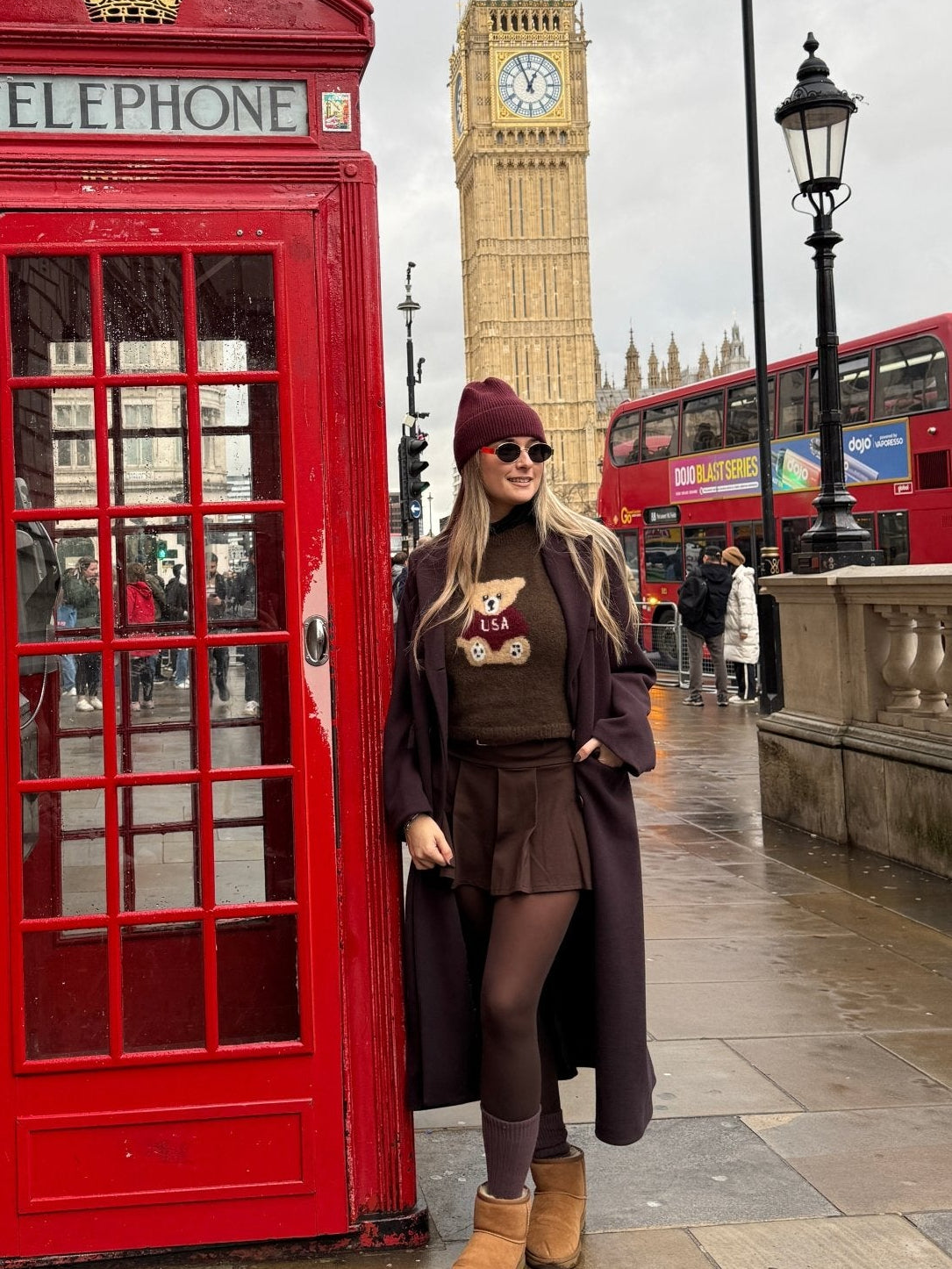Gilet in lana con orsetto ricamato - Follie by Alice Immagine principale del prodotto