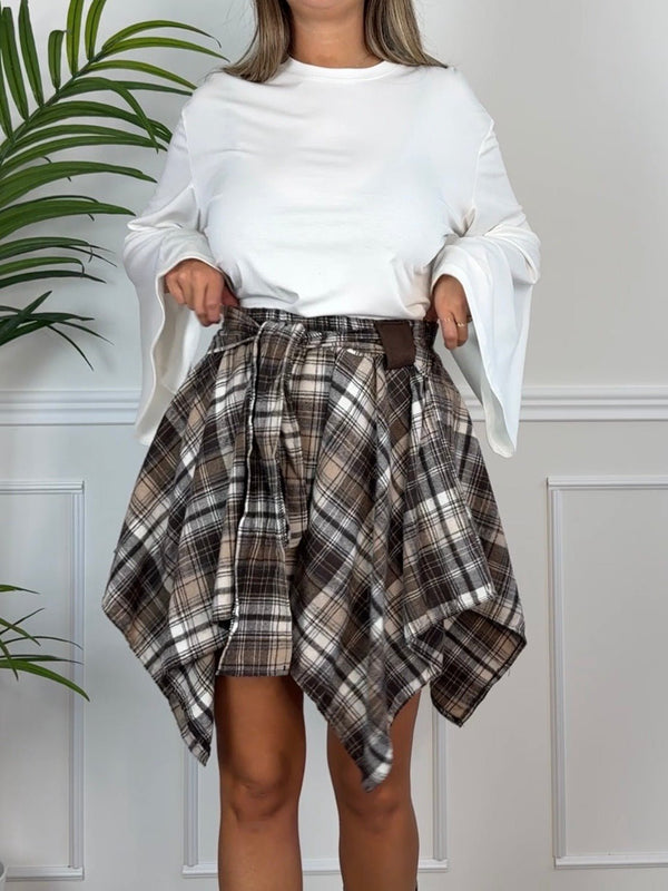 Gonna a quadri con orlo a fazzoletto HIGHLAND - Follie by Alice