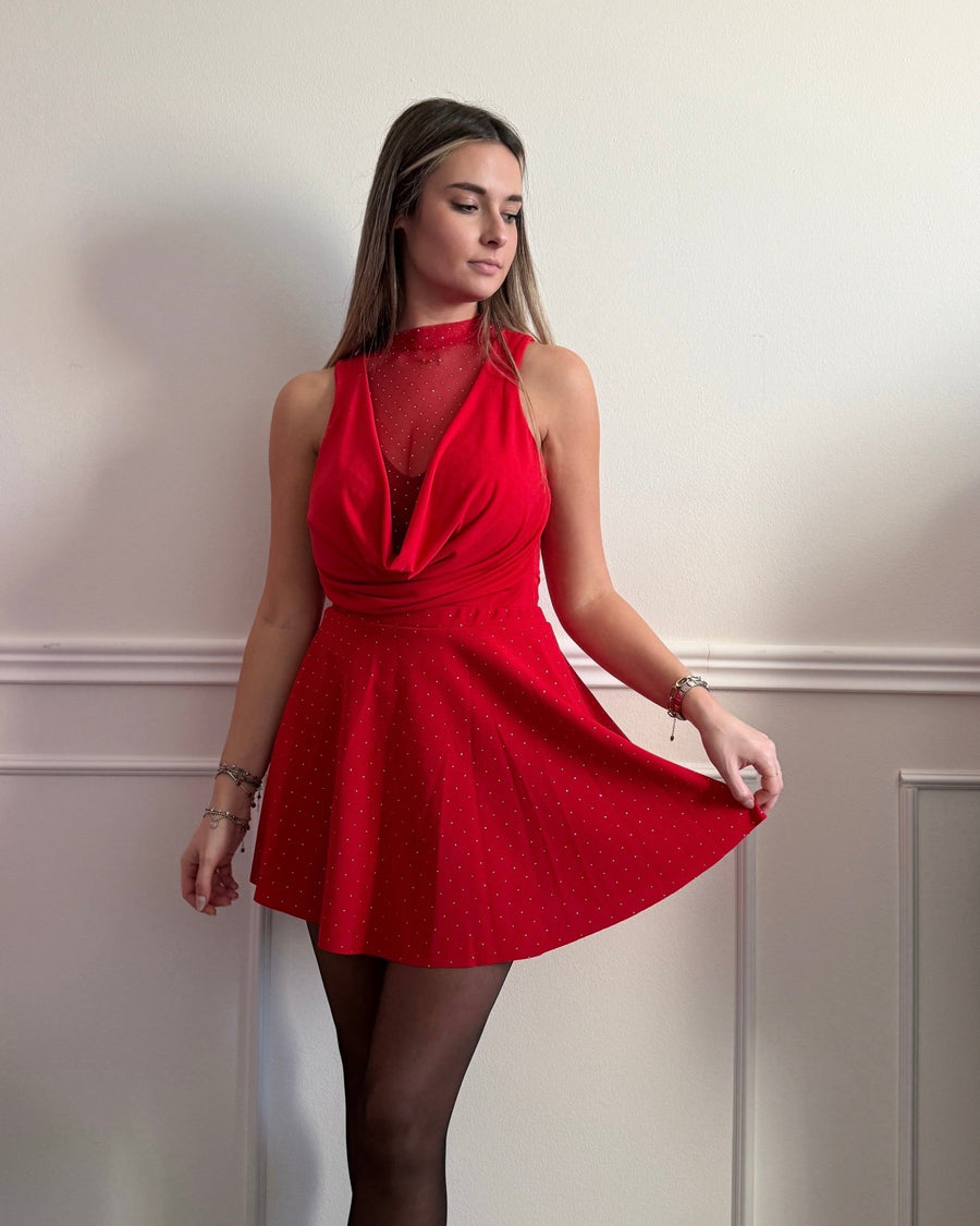 Gonna a ruota con strass gioiello – alternate