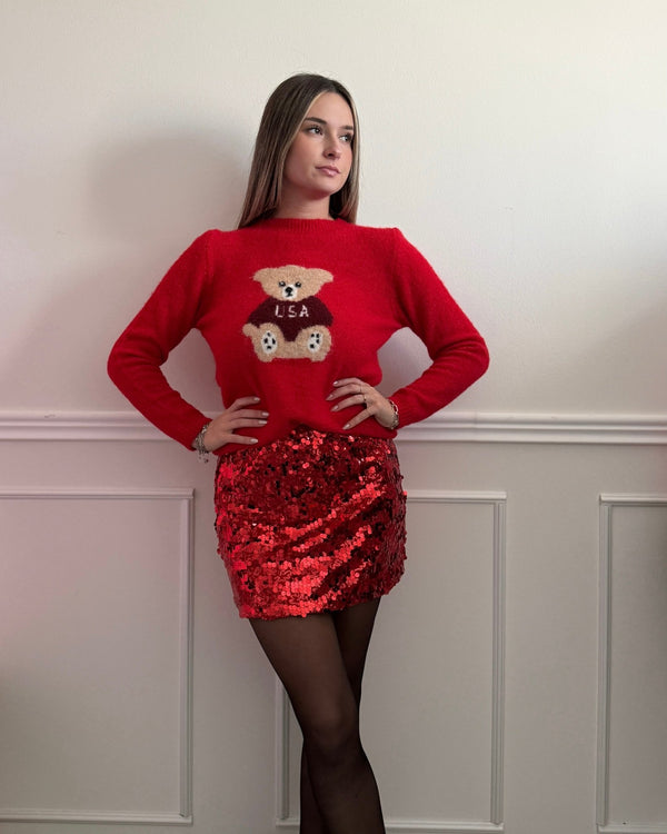 Gonna a tubino con paillettes - Follie by Alice