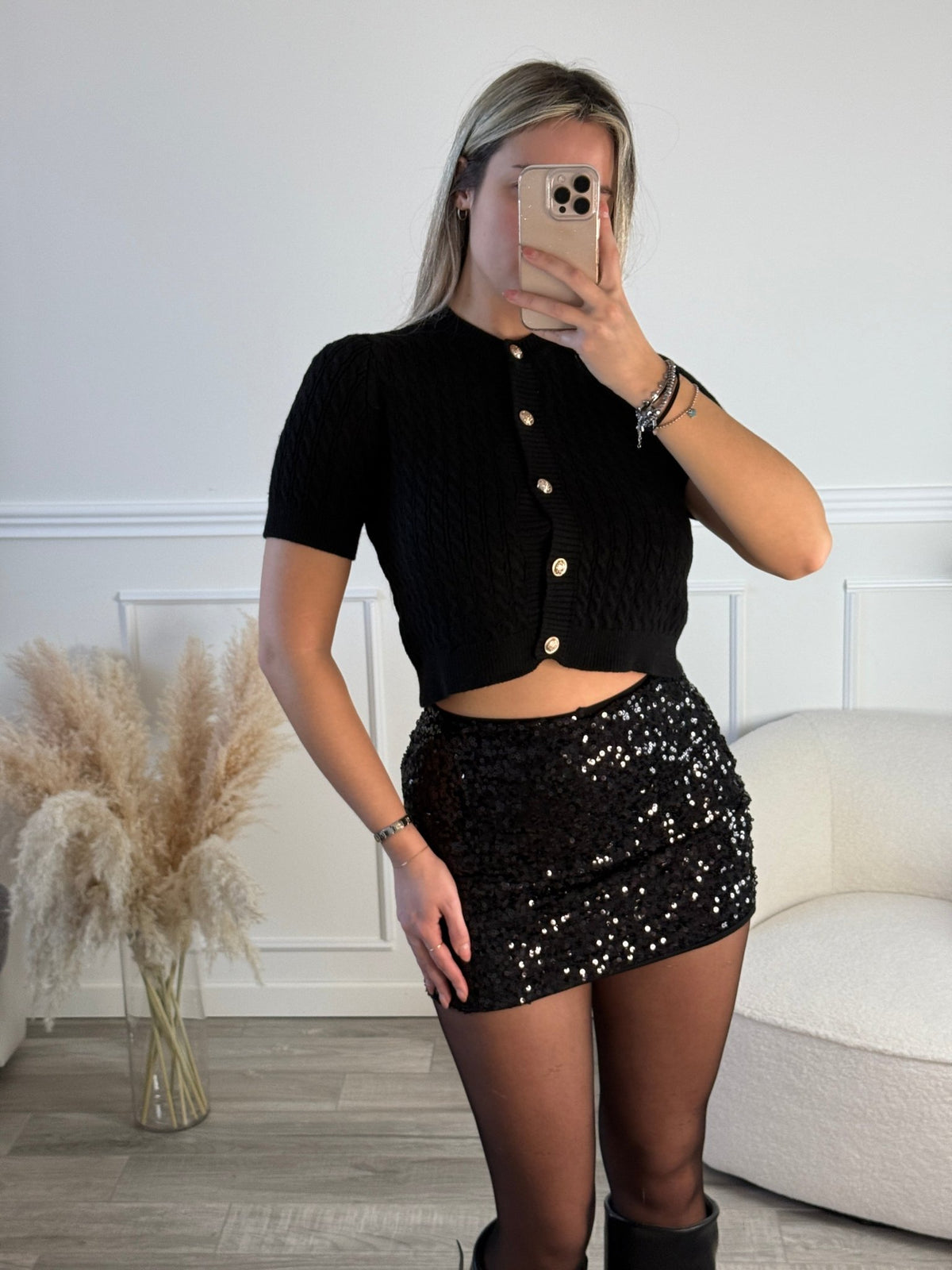 Gonna a tubino con paillettes - Follie by Alice