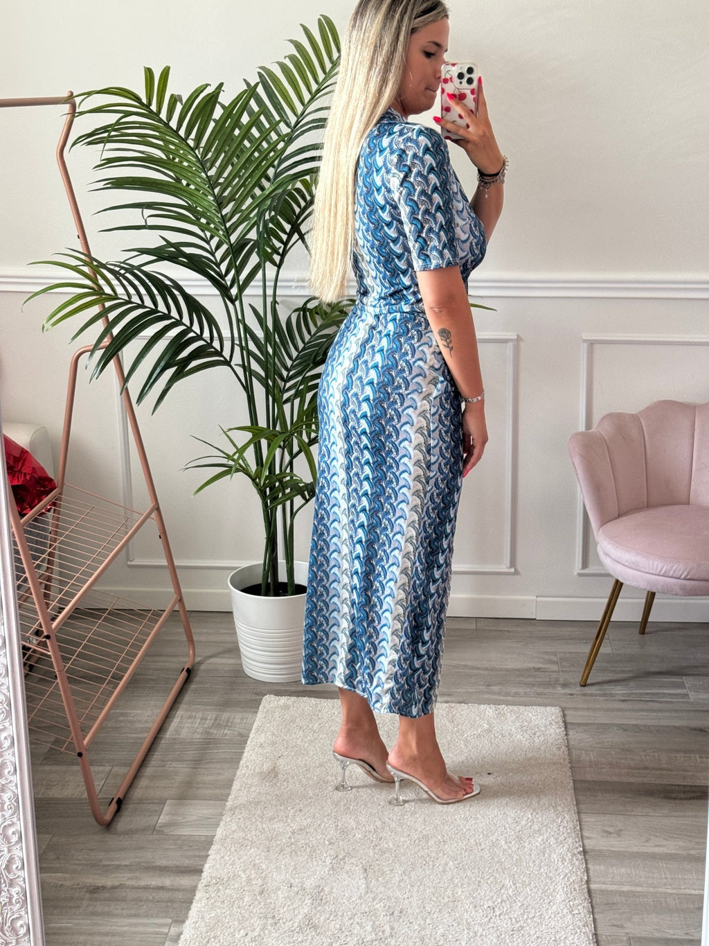 Gonna lunga con spacco e fantasia etnica - Follie by Alice