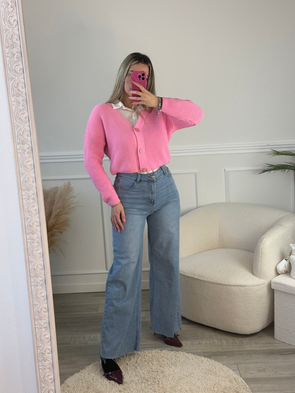 Jeans oversize con fondo sfrangiato - Follie by Alice