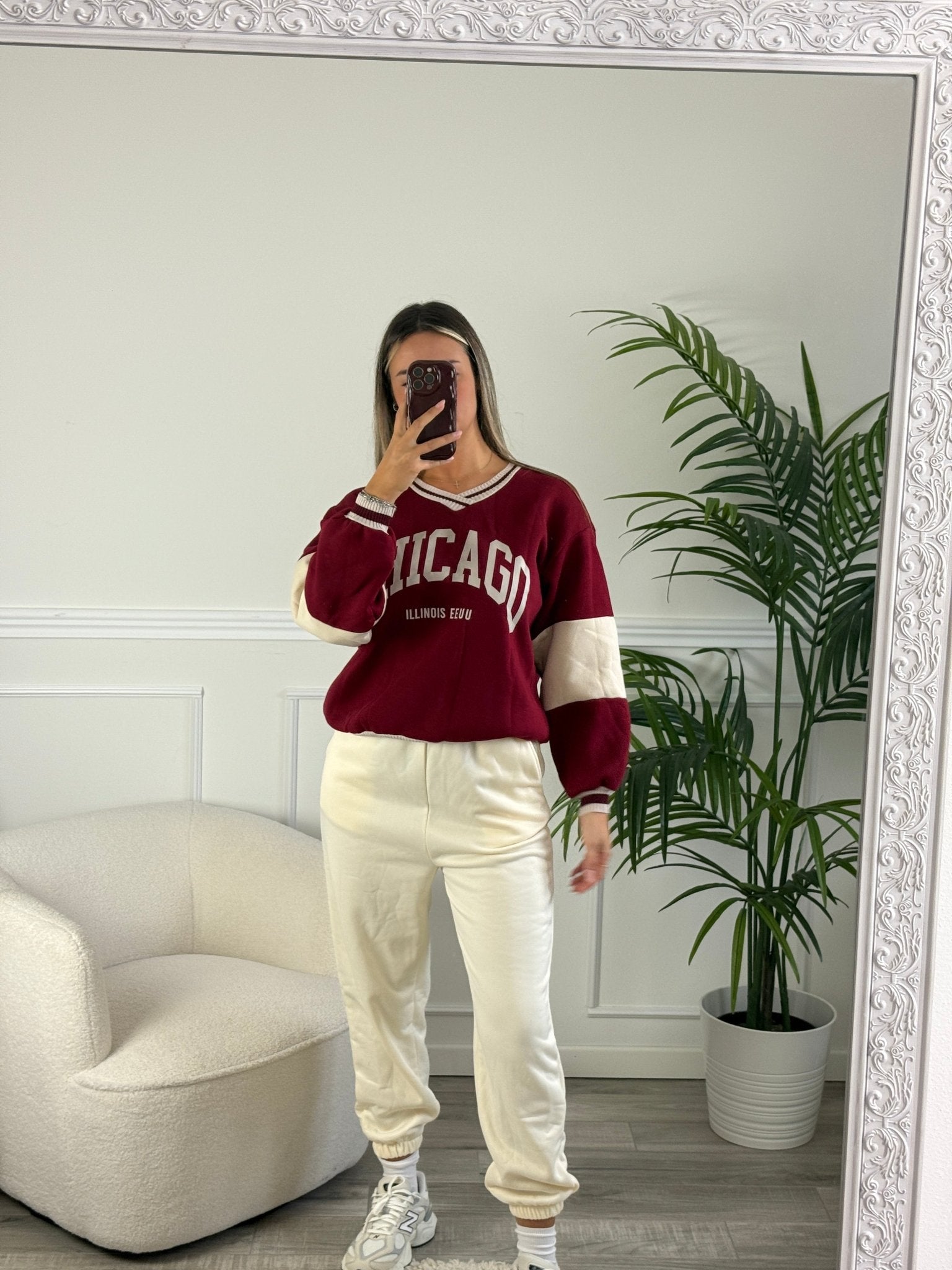 Joggers panna con fondo elastico - Follie by Alice