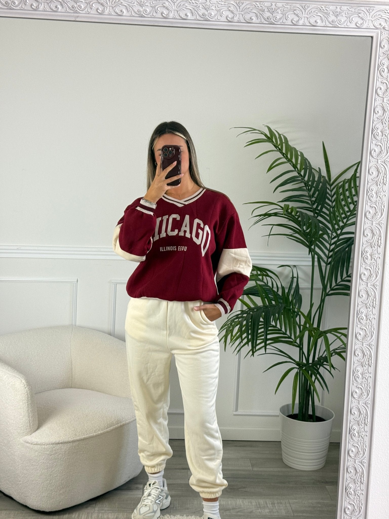 Joggers panna con fondo elastico - Follie by Alice