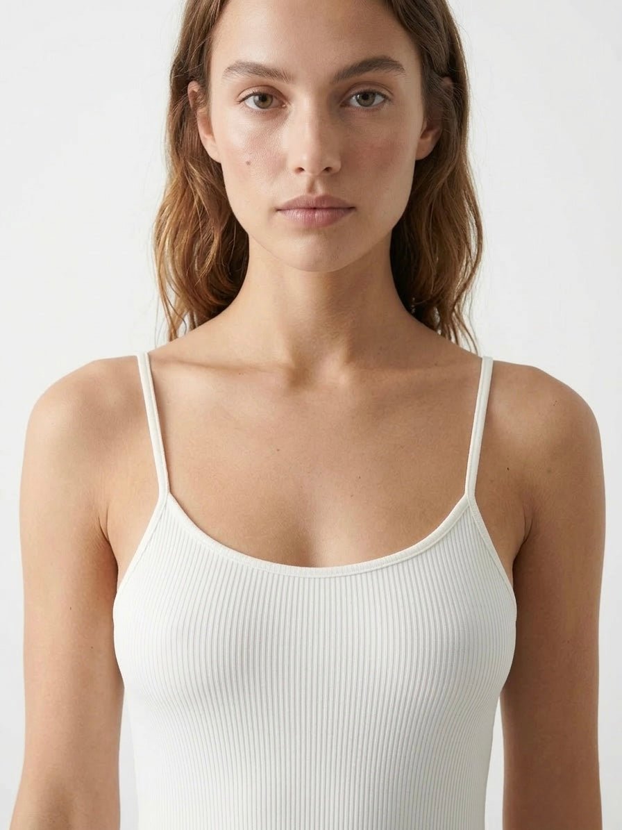 Jumpsuit bianca a costine - Follie by Alice