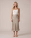 Longuette svasata in raso PETRA - Follie by Alice