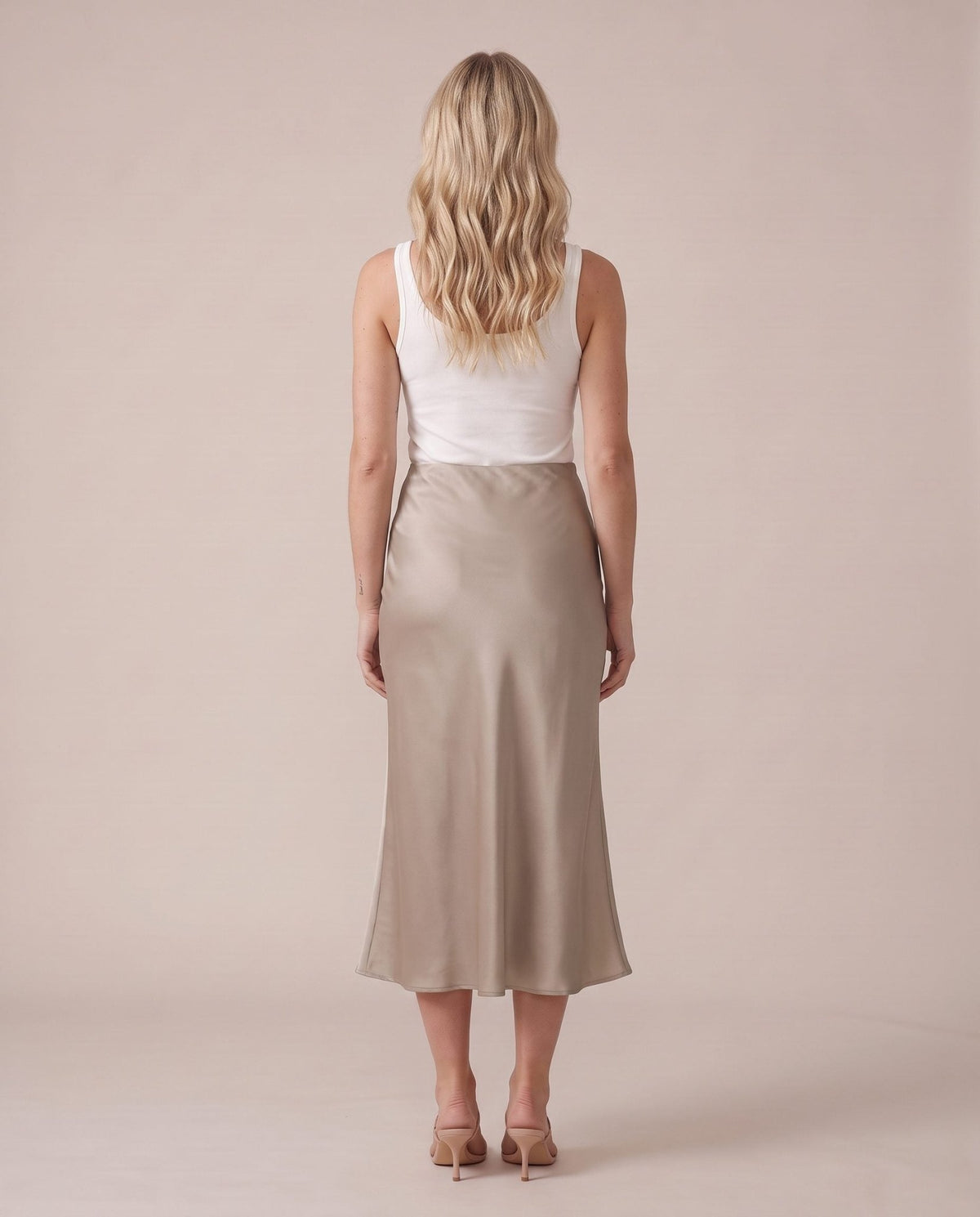 Longuette svasata in raso PETRA - Follie by Alice