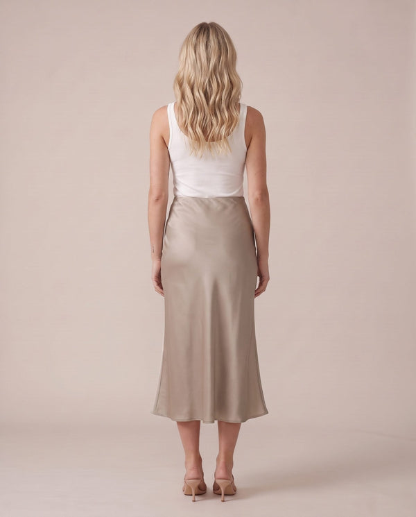 Longuette svasata in raso PETRA - Follie by Alice
