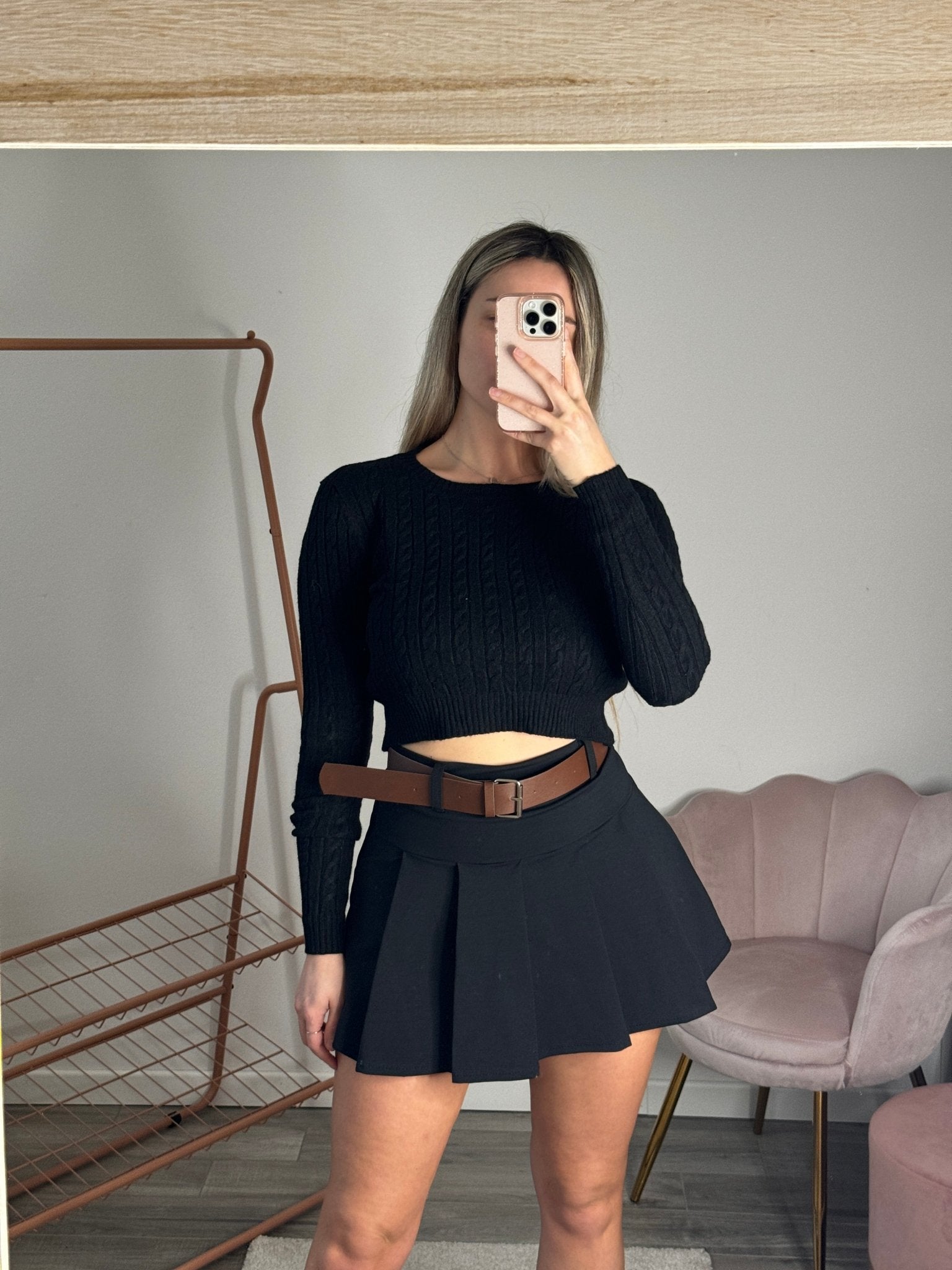 Maglioncino corto girocollo a trecce - Follie by Alice