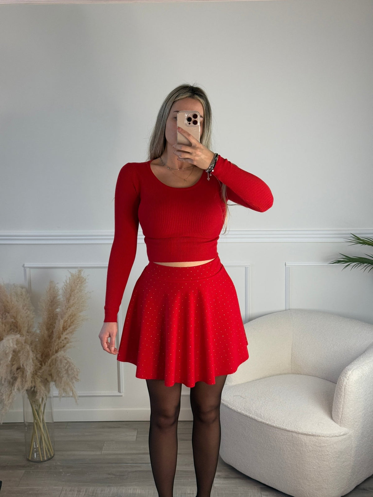 Maglioncino crop girocollo a costine - Follie by Alice