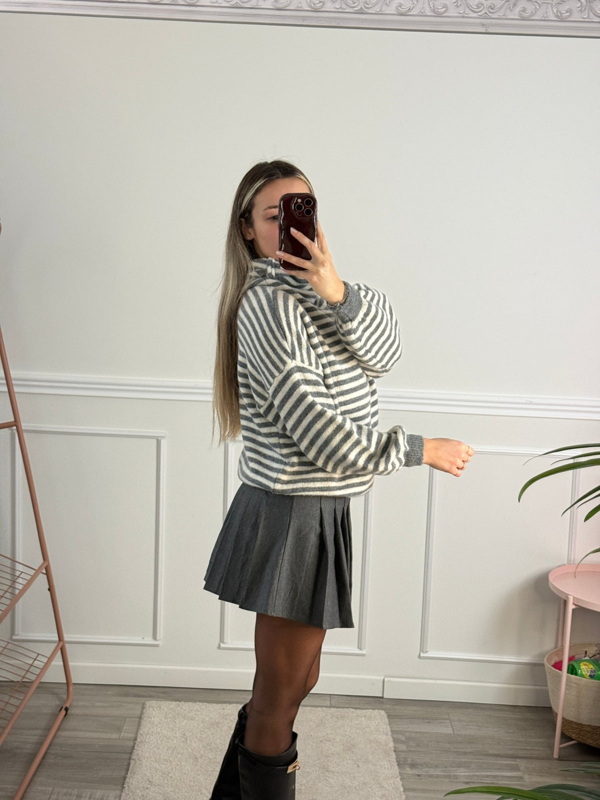 Maglioncino dolcevita a righe in lana - Follie by Alice