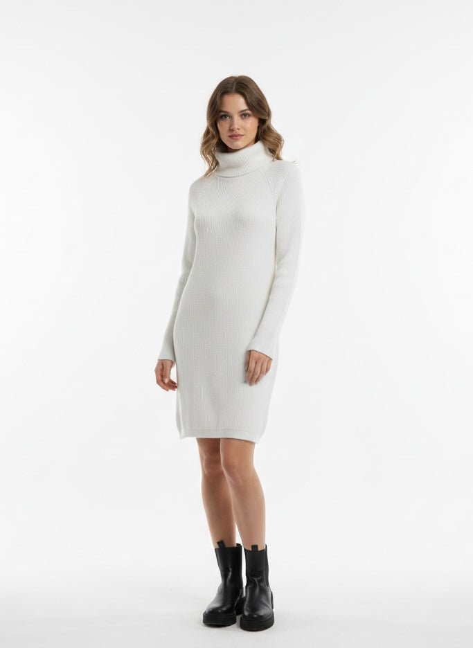 Maglione oversize bianco a collo alto - Follie by Alice