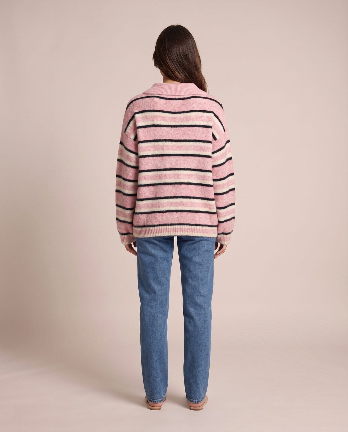 Maglione polo oversize a righe VARSITY - Follie by Alice
