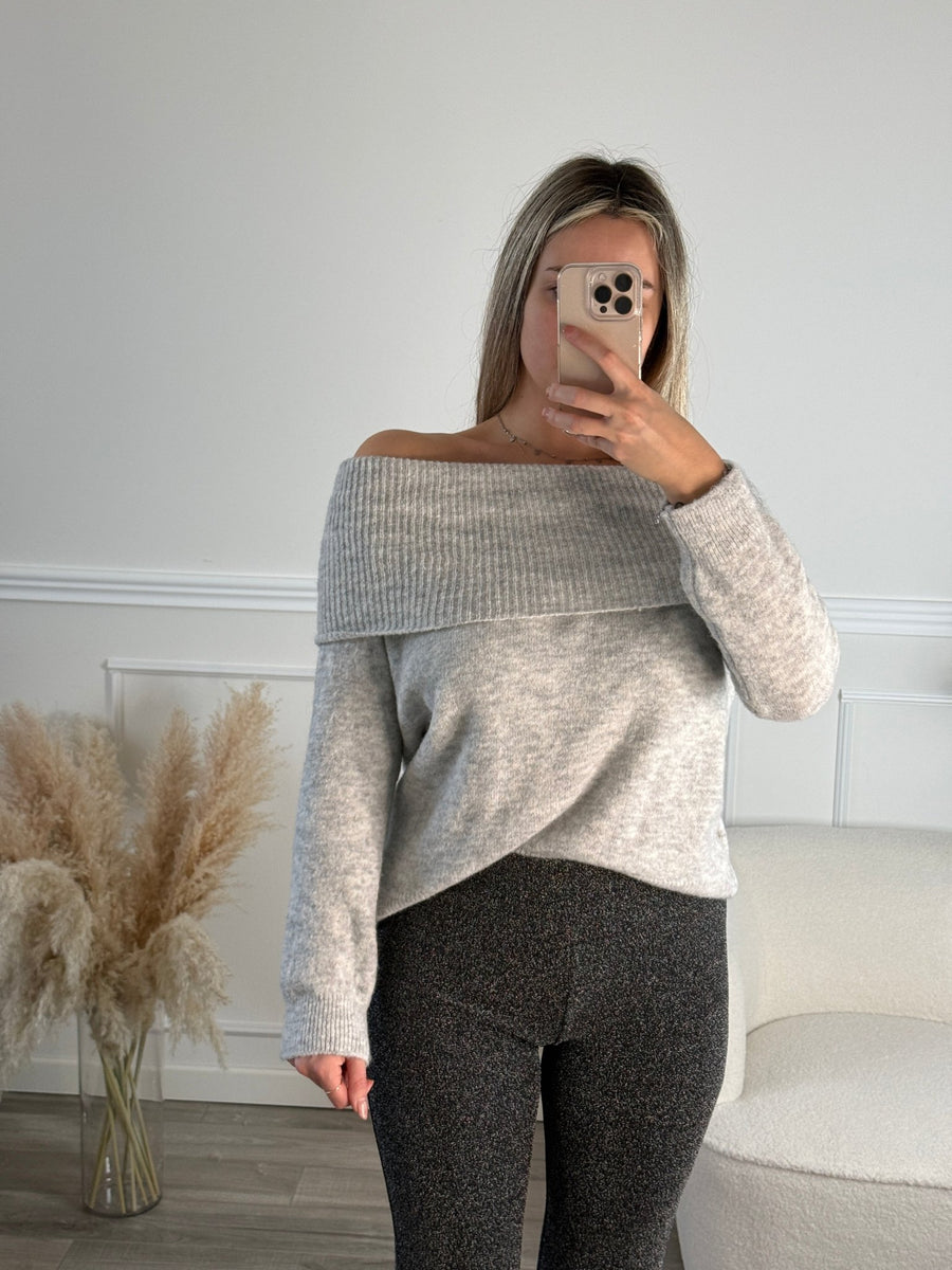 Maxi maglione a fascia