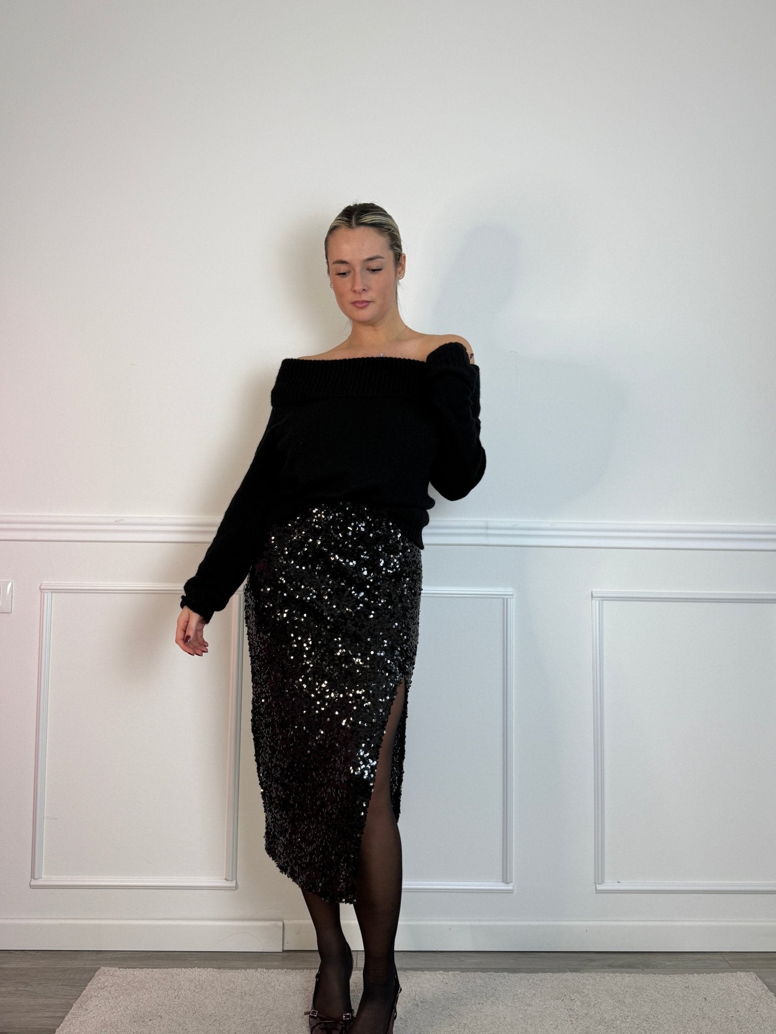 Maxi maglione in lana a fascia - Follie by Alice