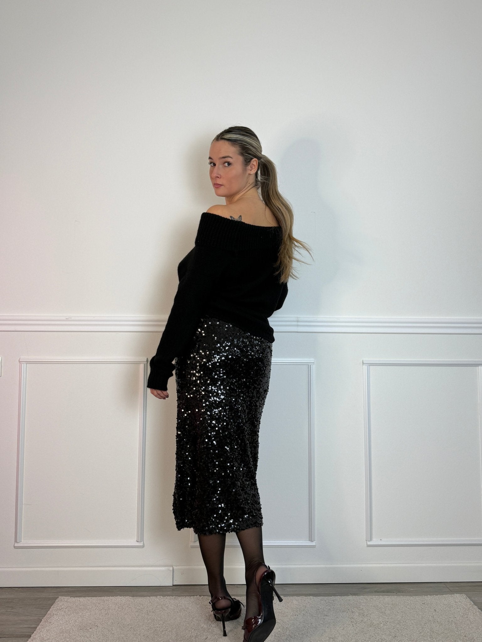 Maxi maglione in lana a fascia - Follie by Alice