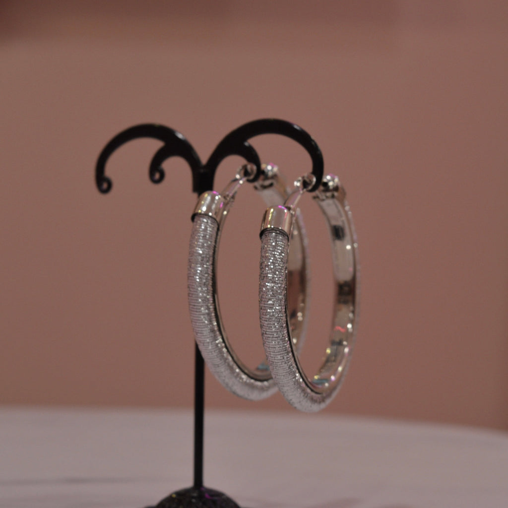 Orecchini argento brillanti a cerchio - Follie by Alice