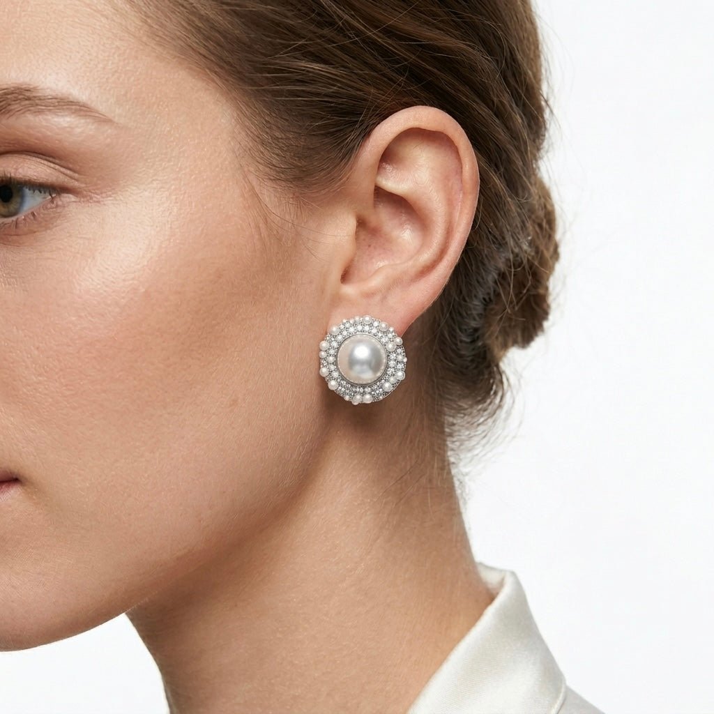 Orecchini argento con perla bianca - Follie by Alice Immagine principale del prodotto
