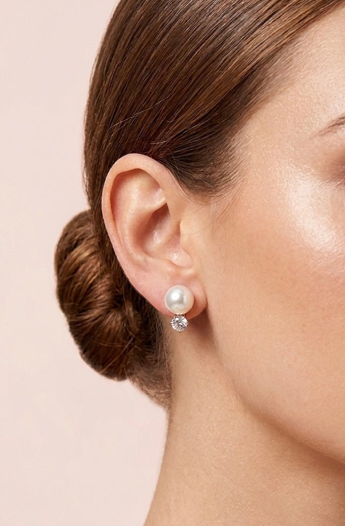 Orecchini argento con perla bianca - Follie by Alice