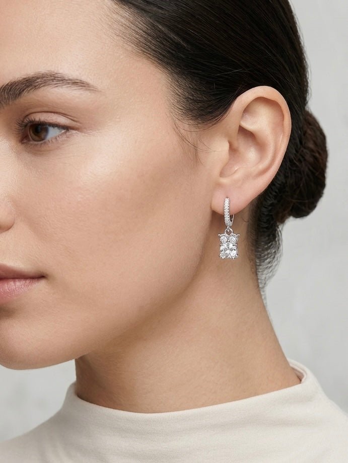 Orecchini argento con strass