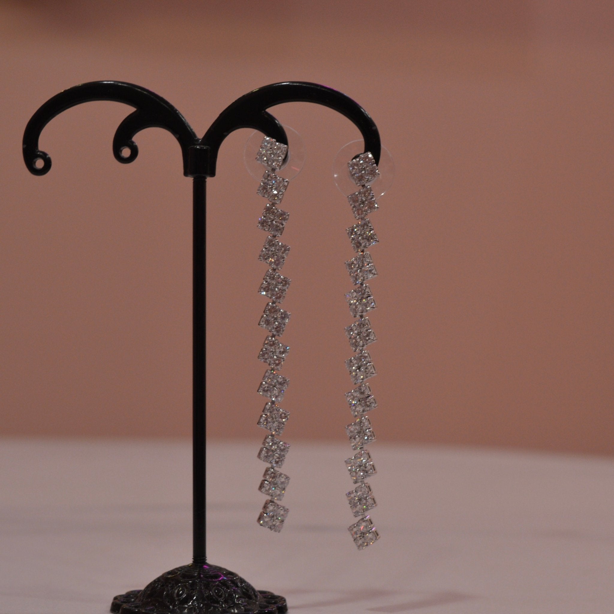 Orecchini argento pendenti con strass - Follie by Alice