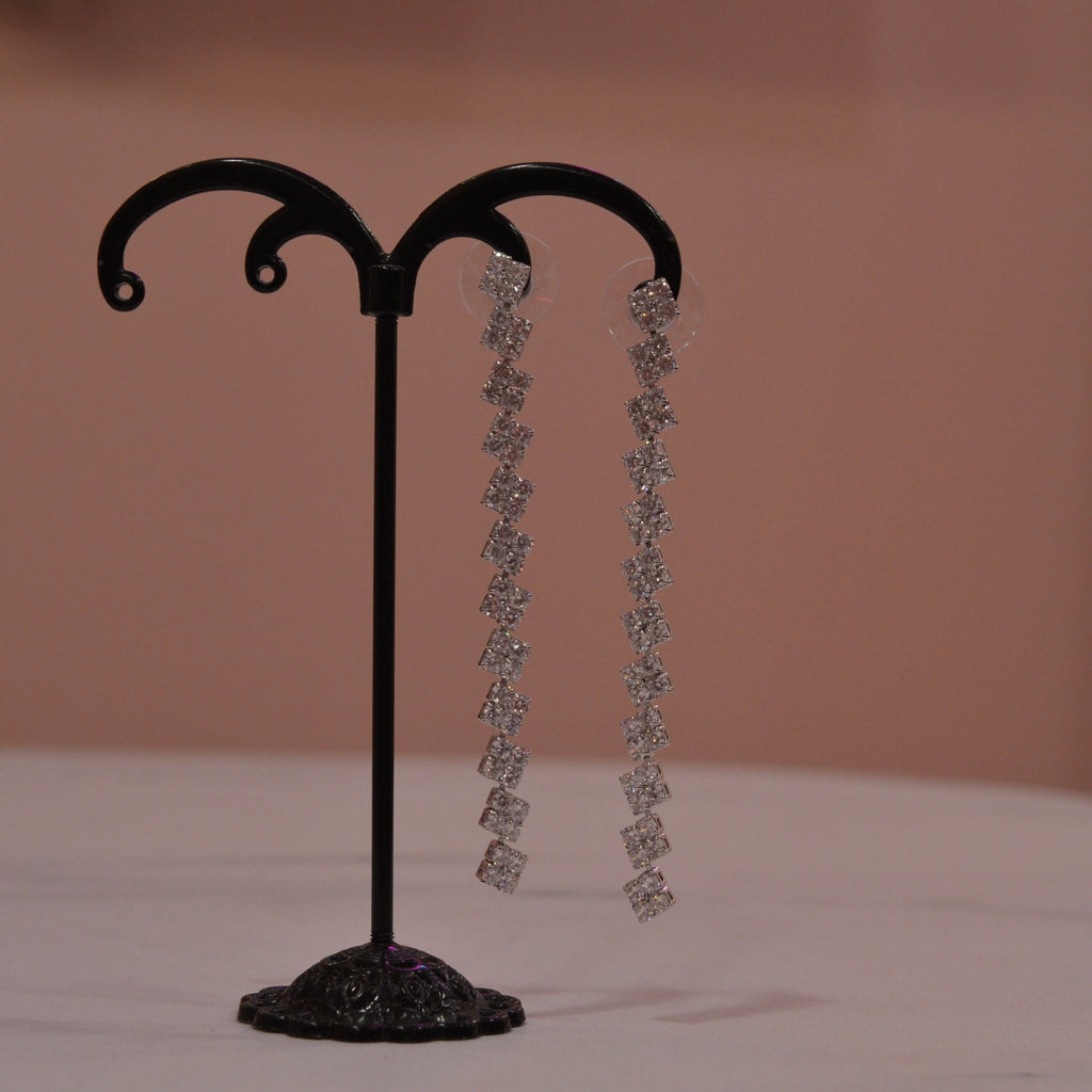 Orecchini argento pendenti con strass - Follie by Alice