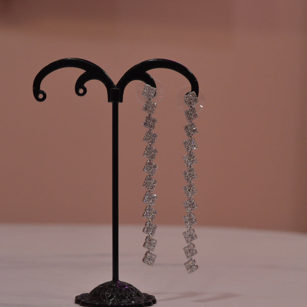 Orecchini argento pendenti con strass - Follie by Alice