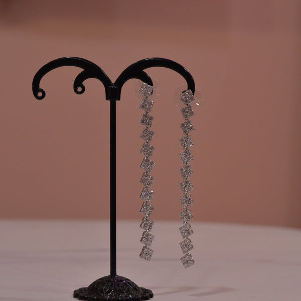 Orecchini argento pendenti con strass - Follie by Alice