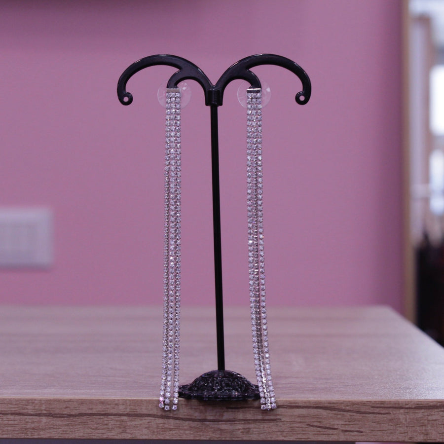 Orecchini argento pendenti di strass – alternate