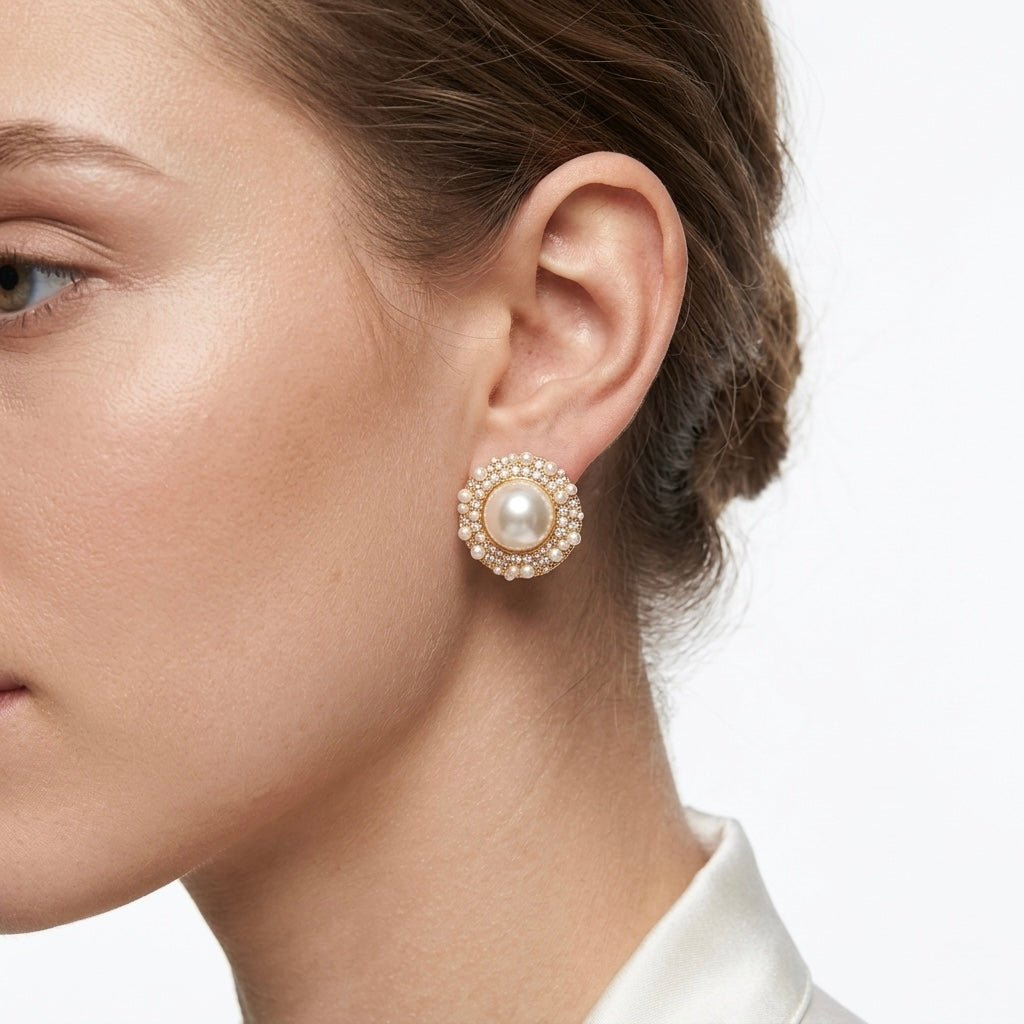 Orecchini oro con perla bianca - Follie by Alice Immagine principale del prodotto