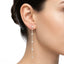 Orecchini oro pendenti con cuoricini e strass - Follie by Alice