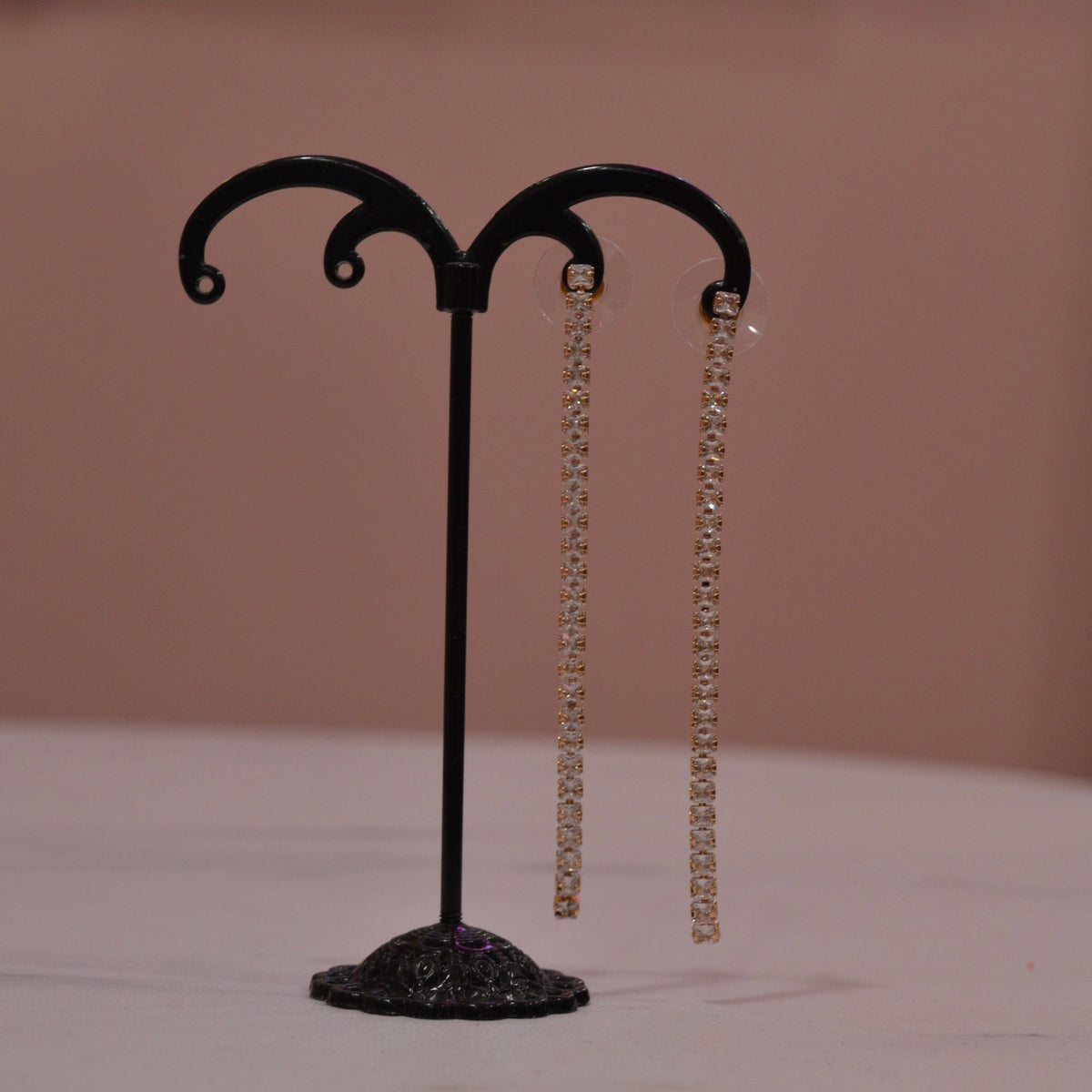 Orecchini oro pendenti con strass gioiello - Follie by Alice