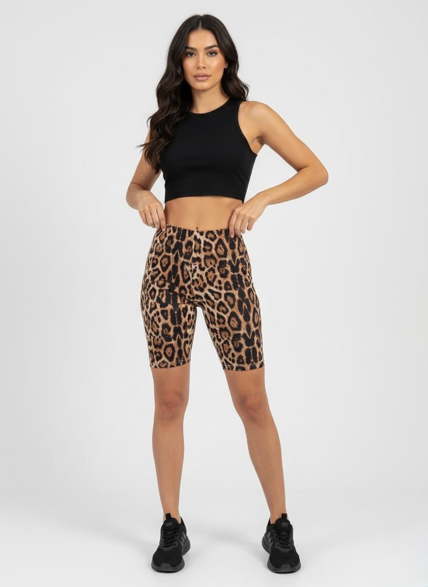 Pantaloncini corti ciclista animalier