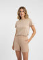 Pantaloncini rosa con ricami all'uncinetto - Follie by Alice