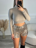 Pantaloncini shorts con paillettes