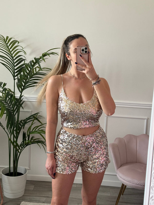 Pantaloncini shorts con paillettes SHINY GLOW - Follie by Alice