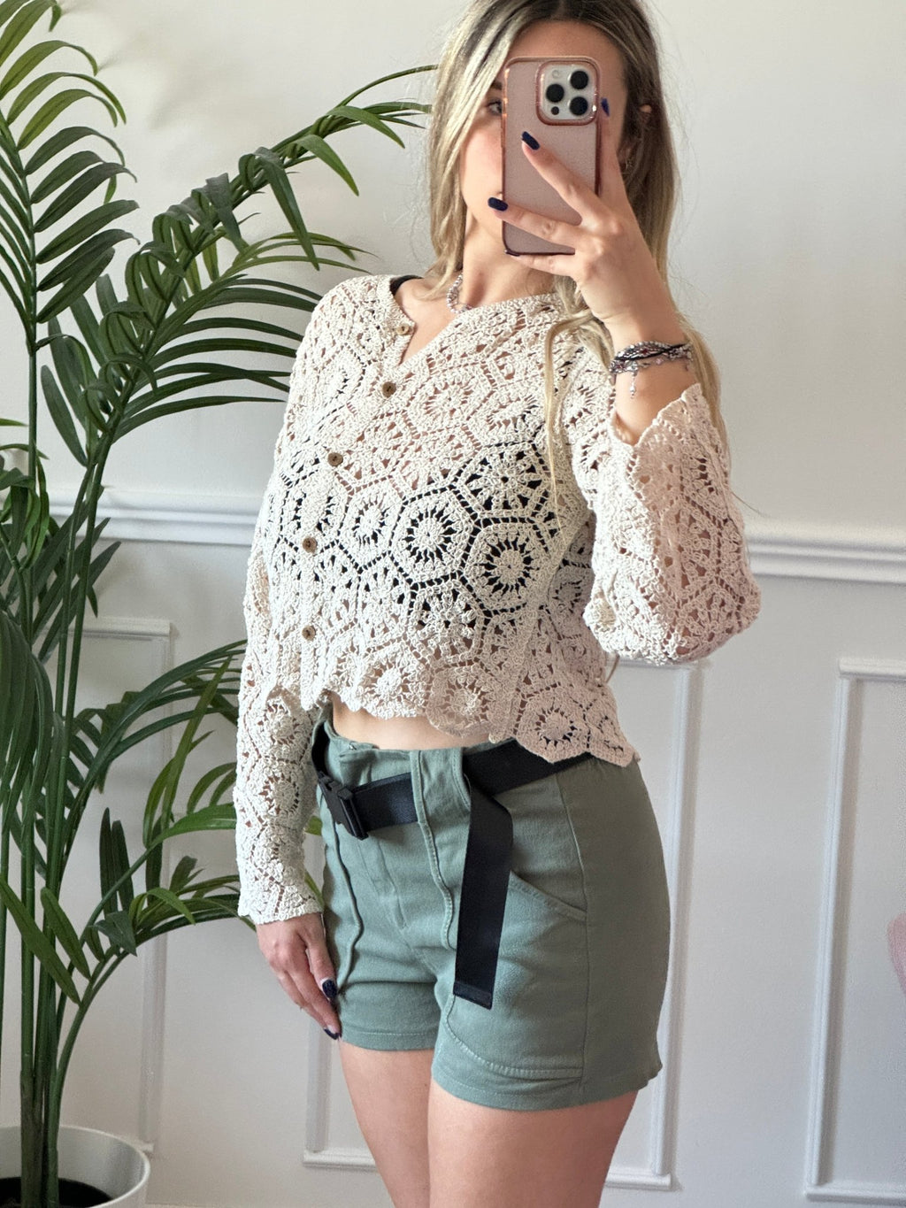 Pantaloncini shorts con tasche e cintura - Follie by Alice