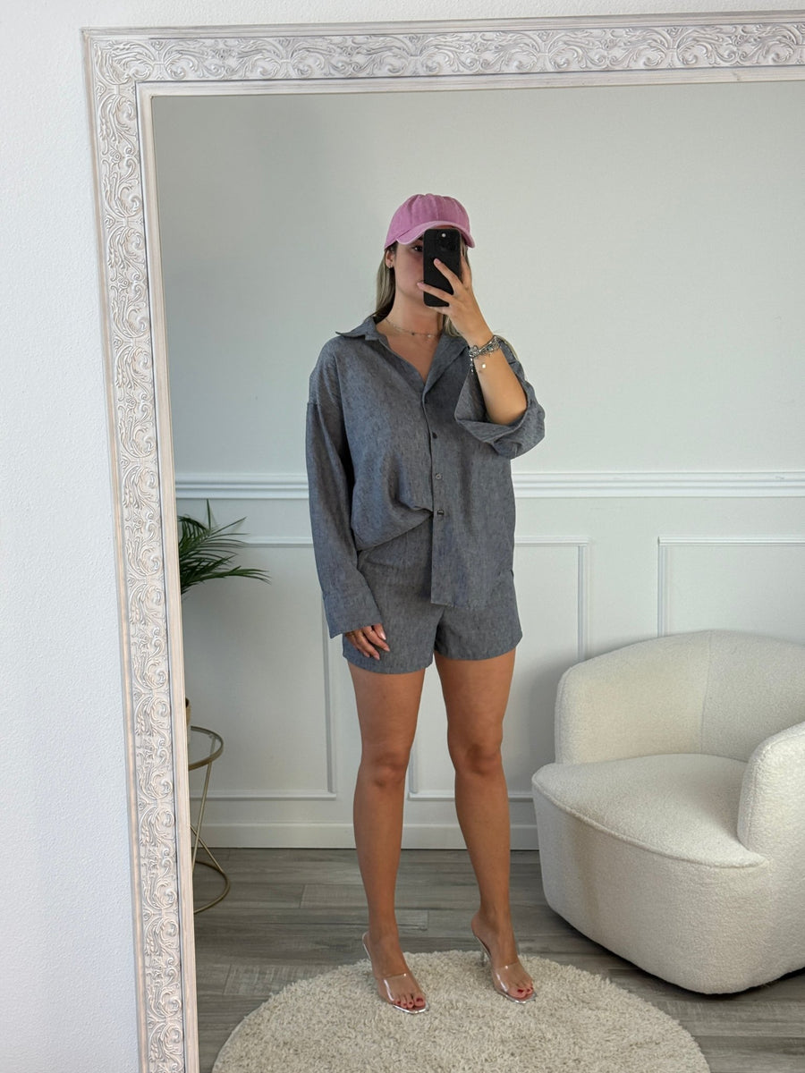 Camicia oversize lino