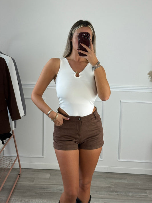 Pantaloncini shorts in suede - Follie by Alice 1433