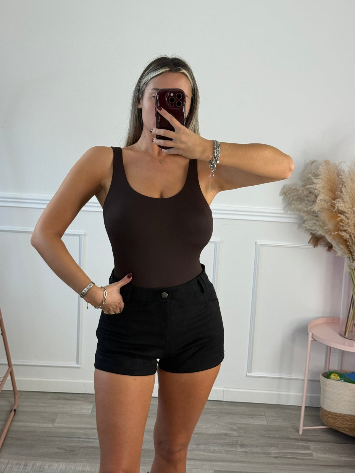 Pantaloncini shorts in suede - Follie by Alice Immagine principale del prodotto