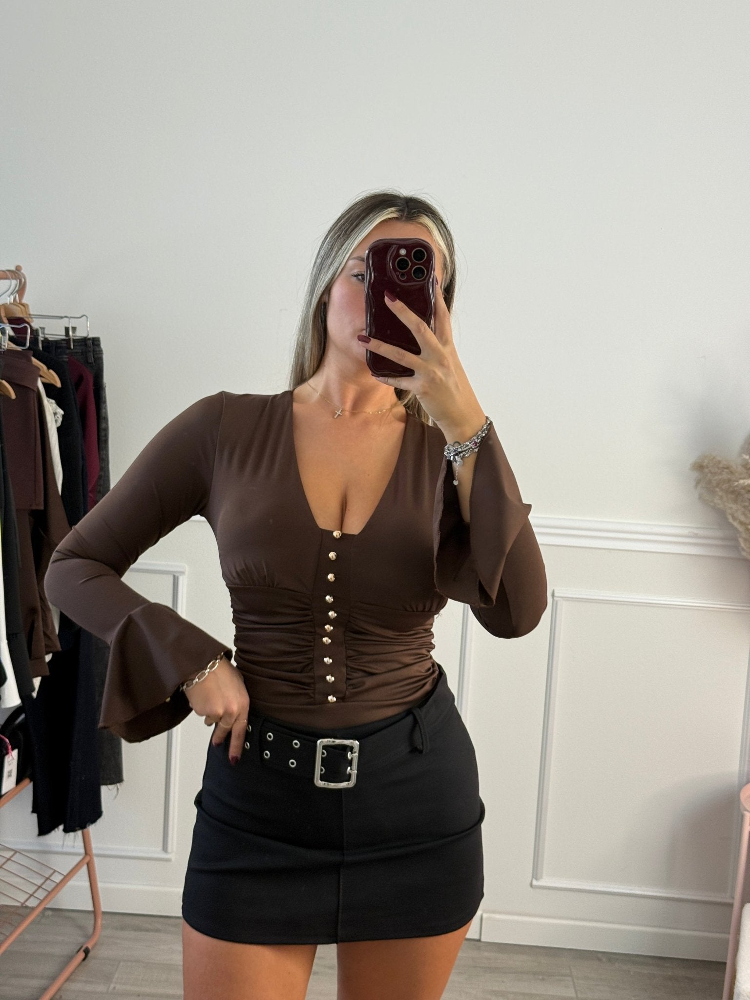 Pantaloncino - gonna con cintura con maxi - fibbia - Follie by Alice