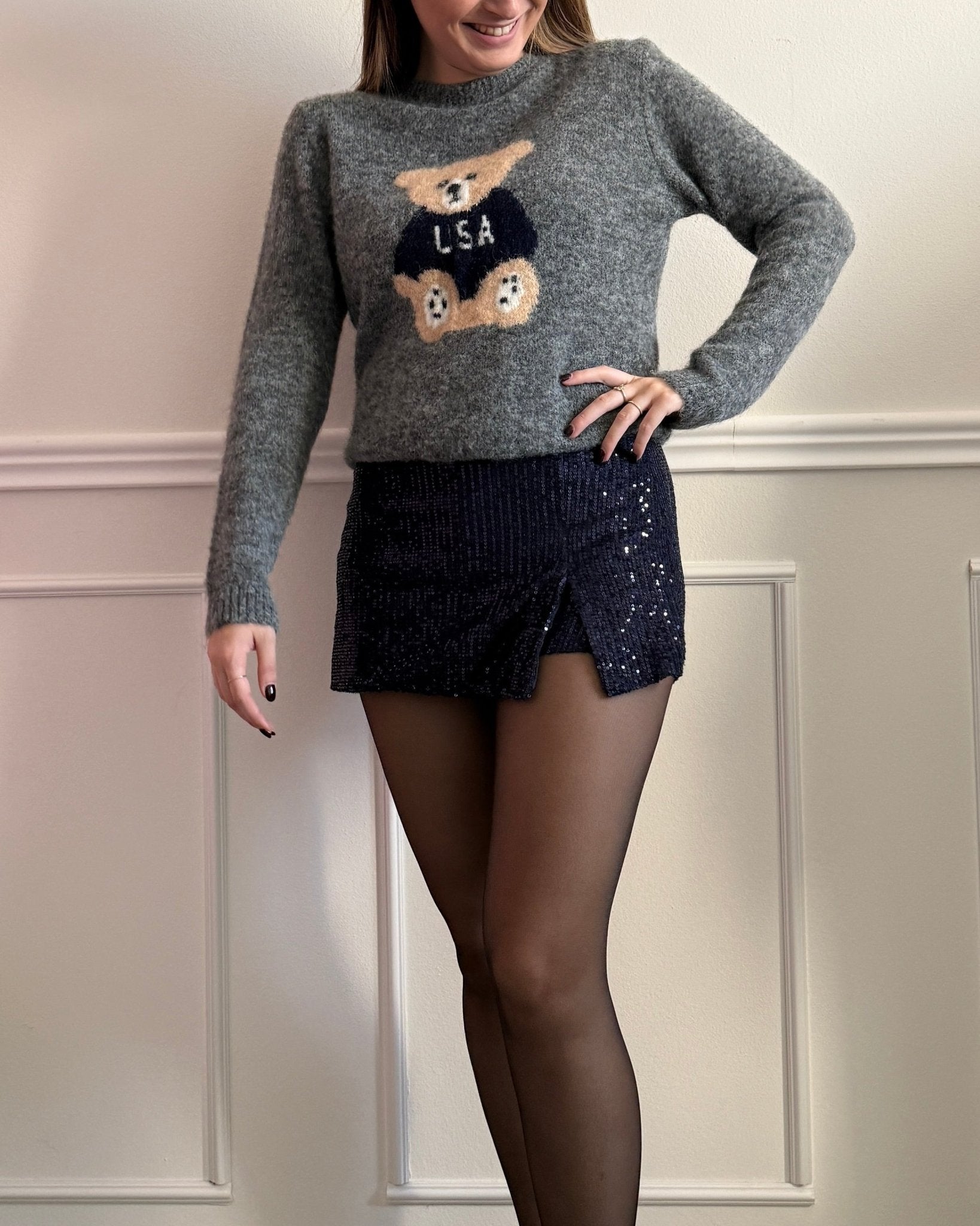 Pantaloncino - gonna con paillettes - Follie by Alice